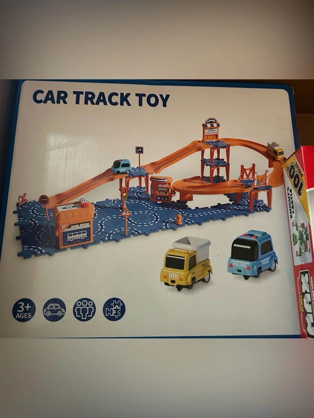 Puzzle Race Car Track Set for Kids ages 3-5